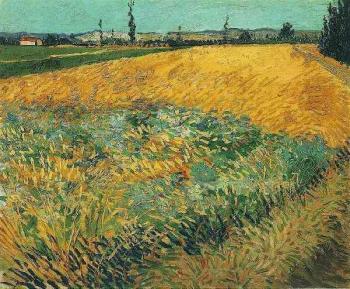 Vincent Van Gogh : Wheat Field with the Alpilles Foothills in the Background
